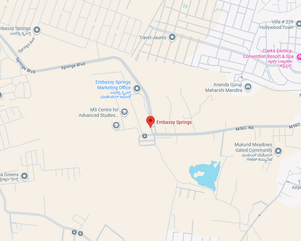 Embassy Verde Location Map and Nearby Landmarks